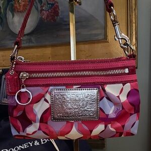 COACH Poppy Pink & Purple Kaleidoscope Mini Bag w/ Double Hangtags